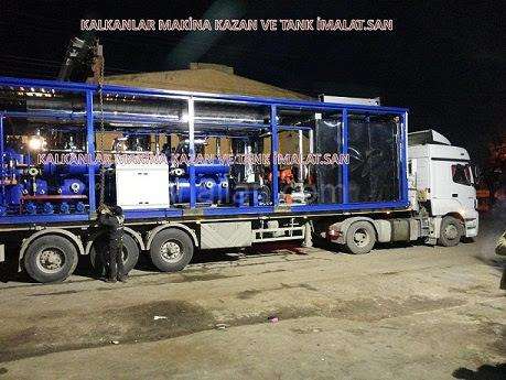 Küçük ham petrol rafineri yapımı.kalkanlar makina